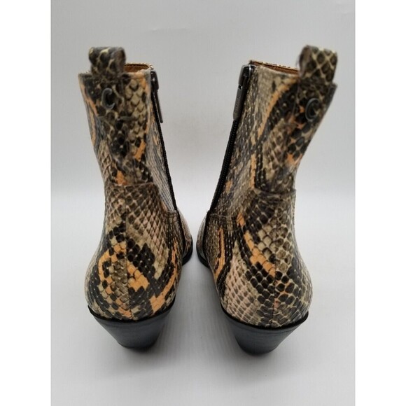 Circus By Sam Edelman Womens Garth Snake Print Ankle Booties Size 6 - Picture 5 of 6